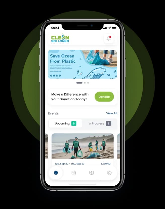 Clean Sri Lanka App Mockup